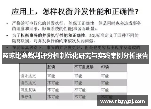 篮球比赛裁判评分机制优化研究与实践案例分析报告